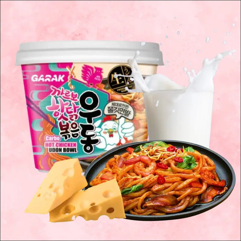 Garak Instant Udon Ciotola di Noodles Pollo Piccante Carbonara 230 g - Noodles