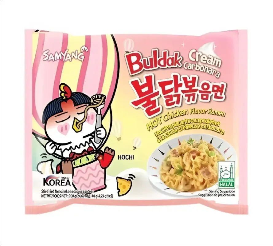 Samyang Buldak Crema Carbonara Hot Chicken Ramen 140 g - Noodles