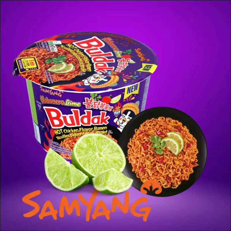 Samyang Buldak Habanero Lime Hot Chicken Ramen Big Bowl 110 g - Noodles