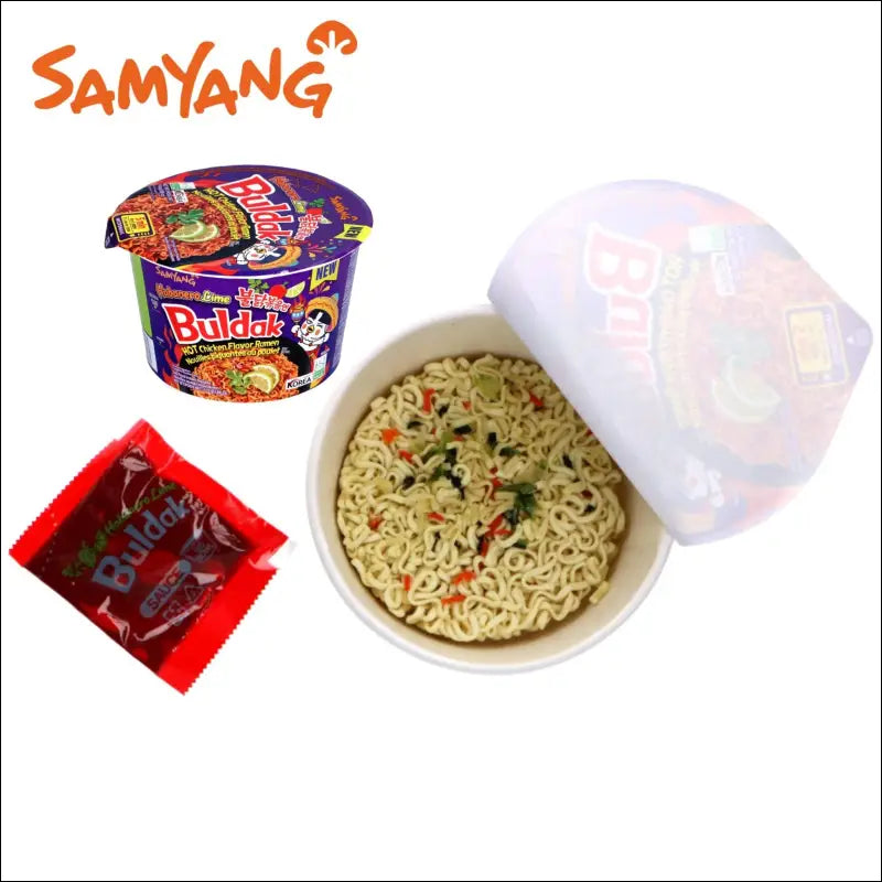 Samyang Buldak Habanero Lime Hot Chicken Ramen Big Bowl 110 g - Noodles