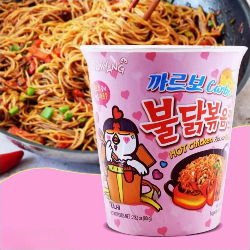 Samyang Buldak Ramen Hot Chicken Carbonara Cup 80 g - Noodles