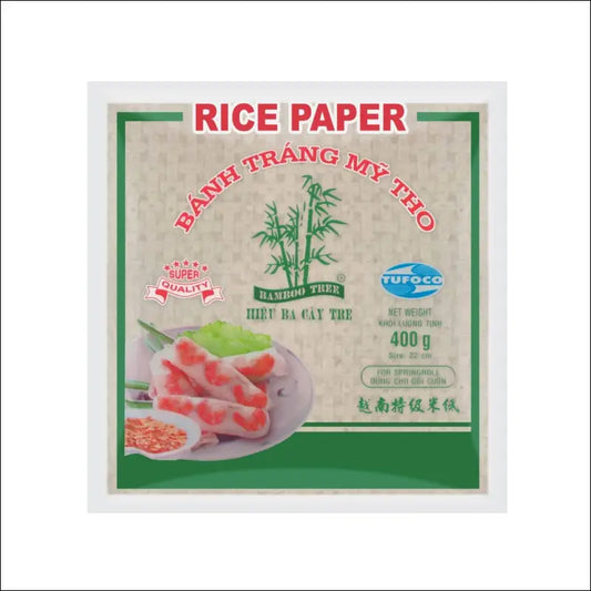 Bamboo Tree Carta di Riso Involtini Estivi Quadrati 22 cm 400 g - Riso