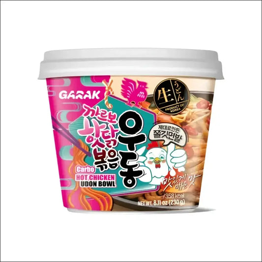 Garak Instant Udon Ciotola di Noodles Pollo Piccante Carbonara 230 g - Noodles